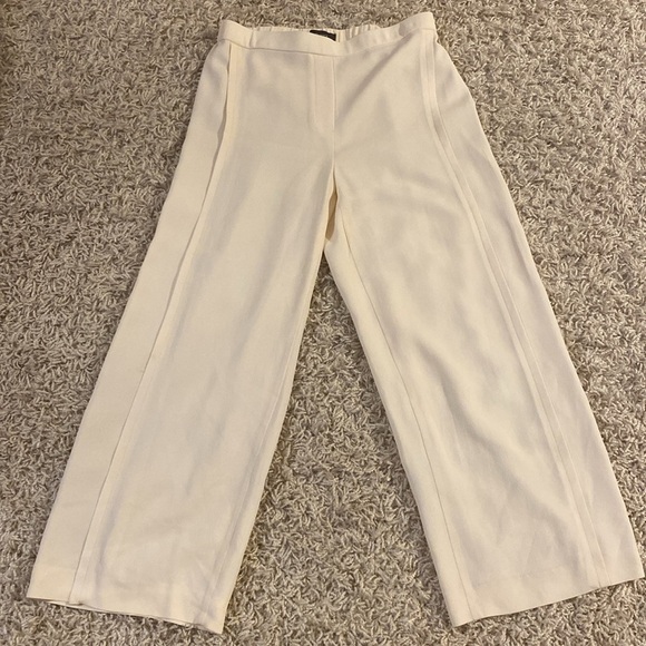$285 Theory Cream Wide Leg Pants size 2 - Picture 5 of 7